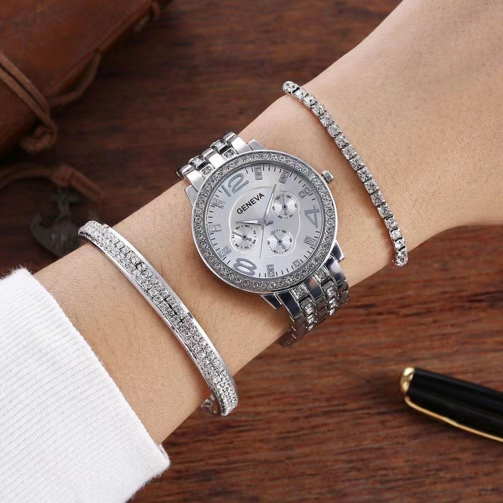 Unisex Three-piece Bracelet Watch for women - www.Shopthatapp.com