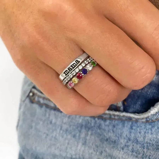 December Birthstone Mother's Day Ring - www.Shopthatapp.com