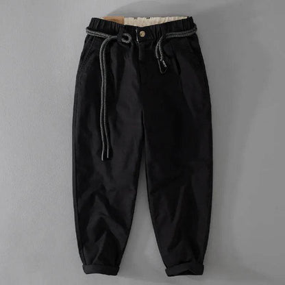 Men's Mid waist Loose Casual Chinos Pant trouser - www.Shopthatapp.com