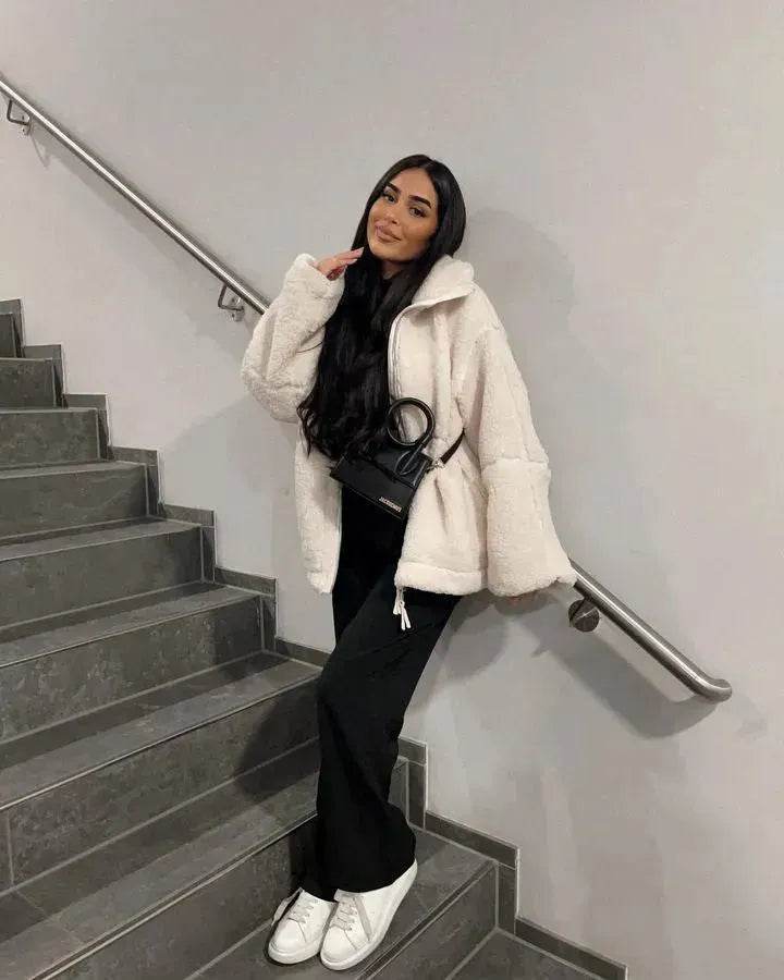 New Fashion Loose Anti-cashmere Hooded Zipper Huge Fleece Winter Jacket - www.Shopthatapp.com