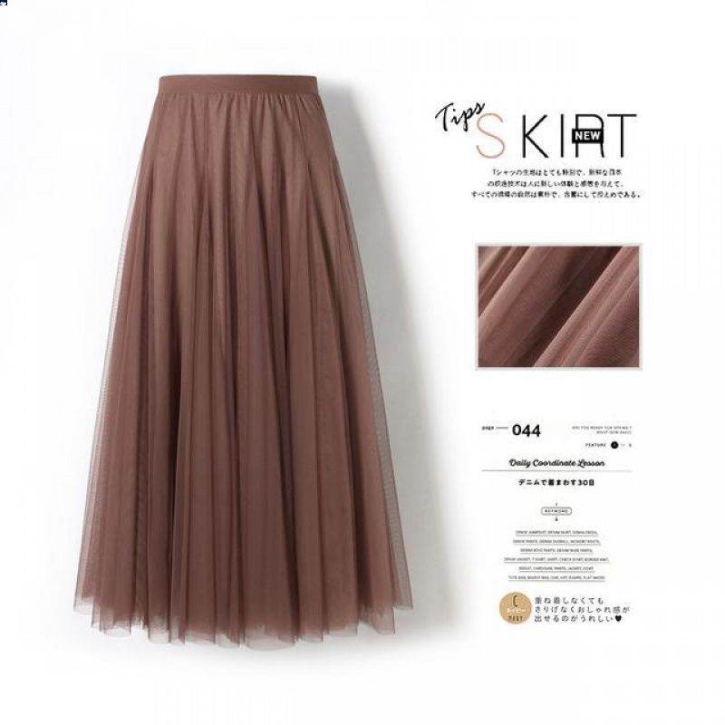 Pleated Mesh Midi Skirt – Women's Prairie Swing Skirt - www.Shopthatapp.com