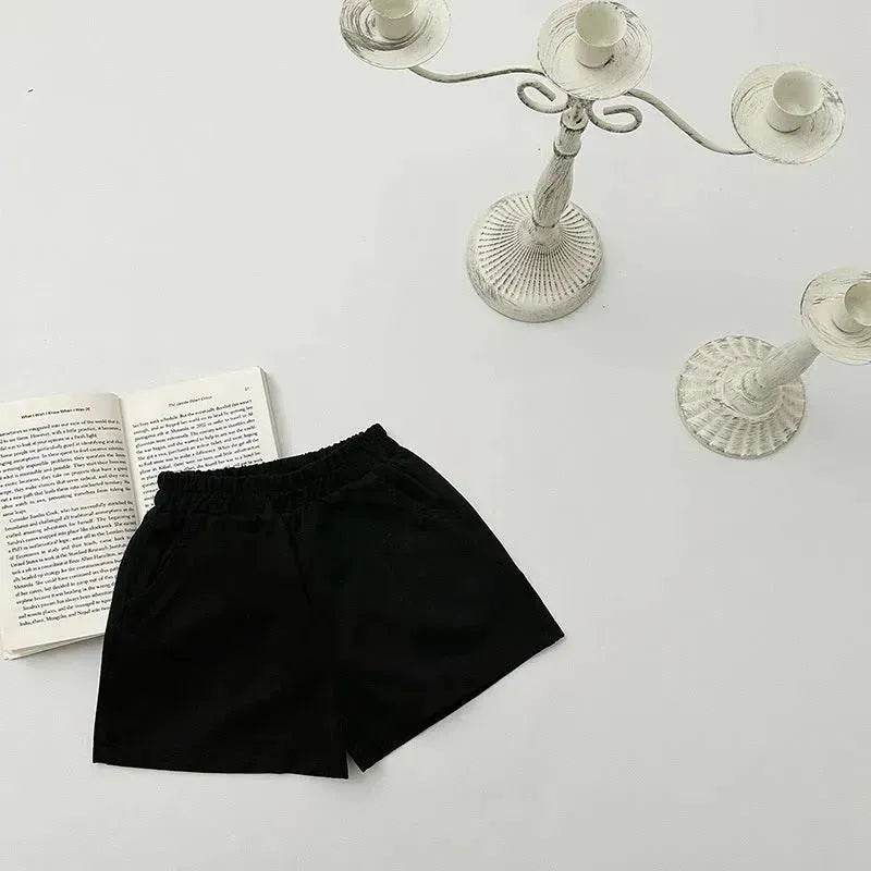 Casual Elastic Capri Pants Girls' Short pant for girls Neutral short pant for kids - www.Shopthatapp.com
