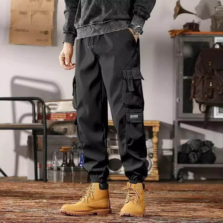Casual Sports Loose Ankle-banded Versatile Cargo pant trouser Men - www.Shopthatapp.com