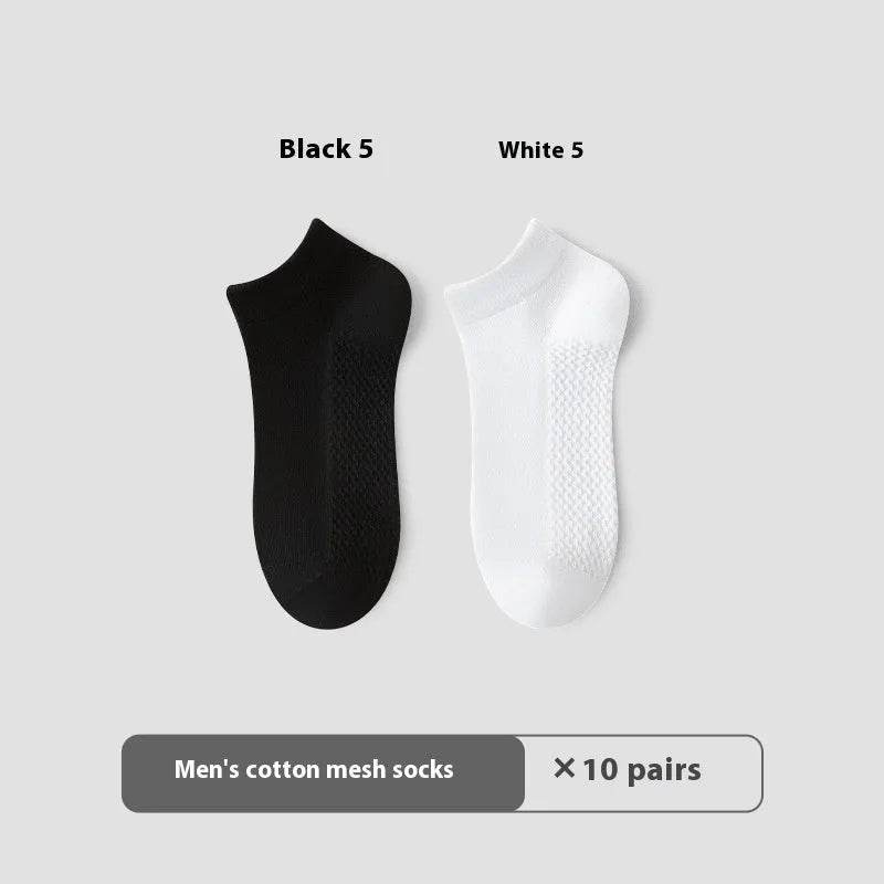 Cotton Anti-Pilling Ankle socks absorbing Invisible Tight Mesh Boat Socks - www.Shopthatapp.com