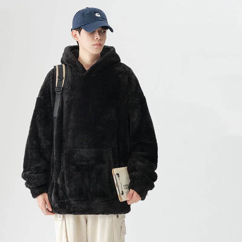 Couple Hoodie – Loose Fit Polyester Solid Color Matching Hoodies - www.Shopthatapp.com