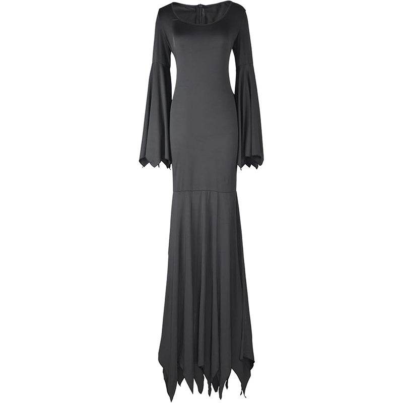 Black Costume Womens Gothic Witch Bat Sleeve Dress Halloween Cosplay Costumes Vintage Carnival Party Outfit - www.Shopthatapp.com