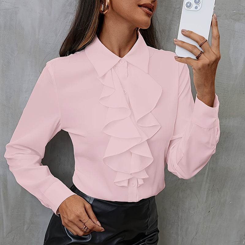 New Long Sleeve Business Work Office  Chiffon Blouse Shirt Women - www.Shopthatapp.com
