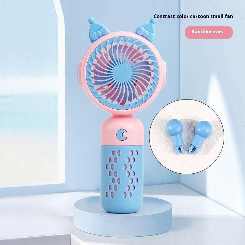 Small Handheld Fan Desktop Cartoon Mini Electric Usb Student Portable Gift - www.Shopthatapp.com