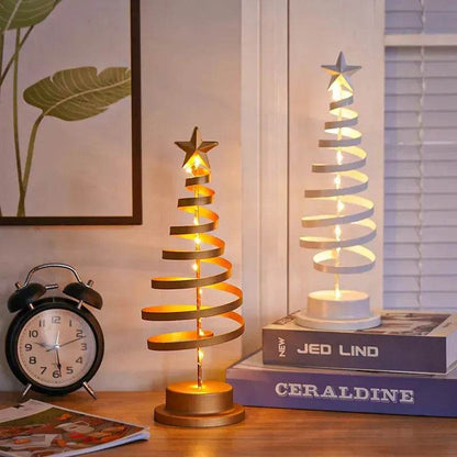 Spiral LED Light Christmas Tree Decoration Night Light Ornaments - www.Shopthatapp.com