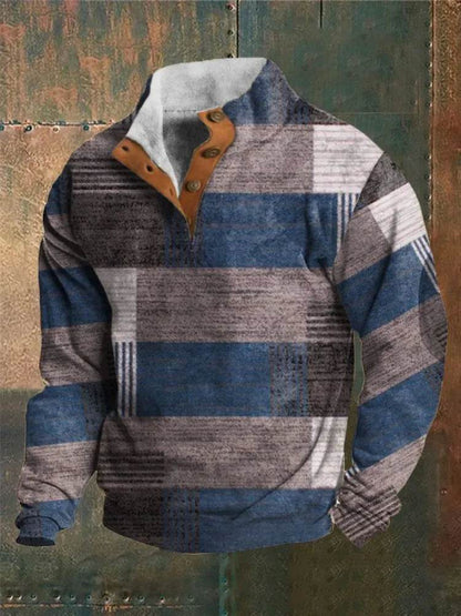 Half Button Up Sweater – Loose Fit Polyester Pullover for All Sizes - www.Shopthatapp.com