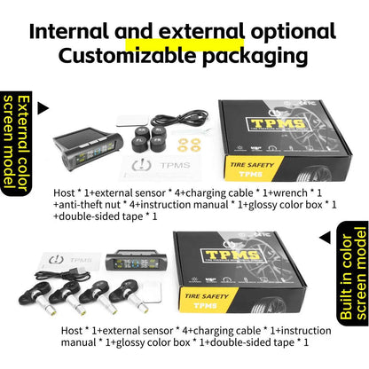 Automobile Vehicle Intelligent Power USB Tire Pressure sensor Monitoring System - www.Shopthatapp.com