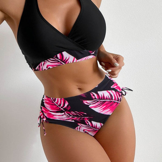 European And American High Waist Halter Bikini Women's Swimsuit - www.Shopthatapp.com