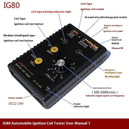 Automobile Car IG80 Ignition Coil Detector Natural Gas Gasoline Detection - www.Shopthatapp.com