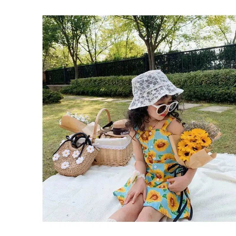 Casual Summer Floral cotton dress for baby girl - www.Shopthatapp.com