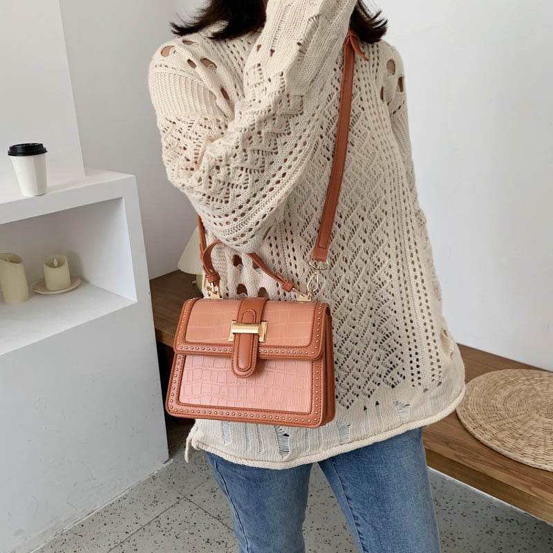 Women Fashion Rivet Leather crossbody Bag for Women Flap Handbag - www.Shopthatapp.com