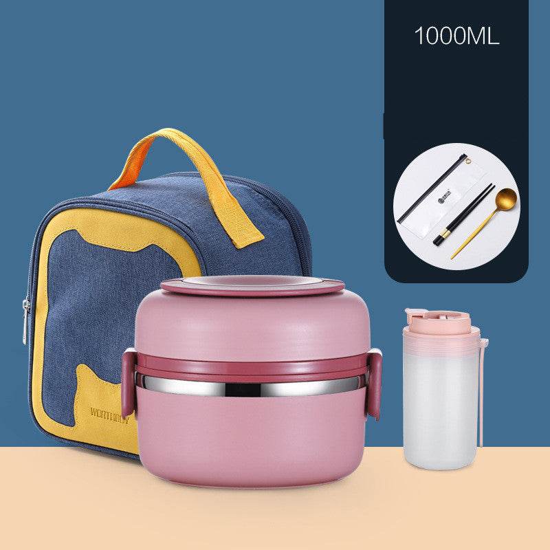 304 Stainless Steel Multi-layer Thermal insulated lunch container - www.Shopthatapp.com