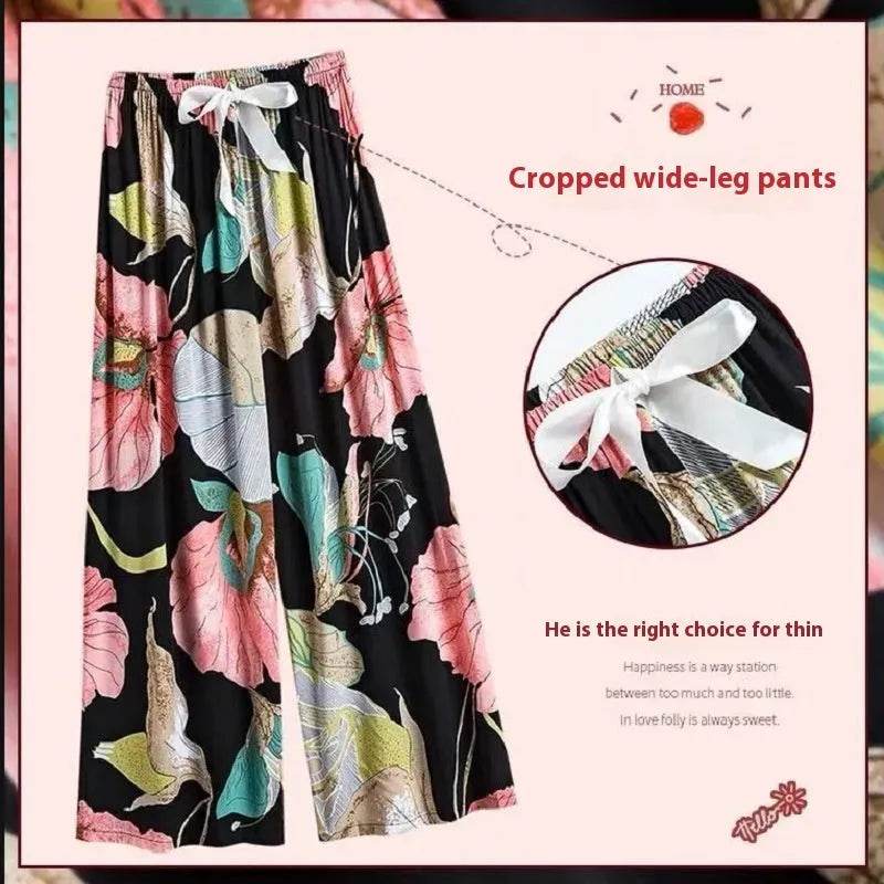 Cotton Silk Pajama Lounge trouser Pants Summer Women - www.Shopthatapp.com