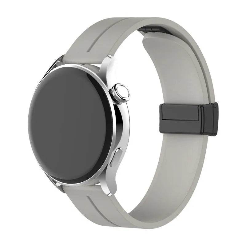 Applicable Watt4 Strap Silicone Magnetic Folding Buckle Watch Band - www.Shopthatapp.com