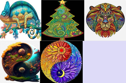 Each Piece Is Animal Shaped Christmas Gift Colorful Elephant Turtle Wooden Jigsaw Puzzles - www.Shopthatapp.com