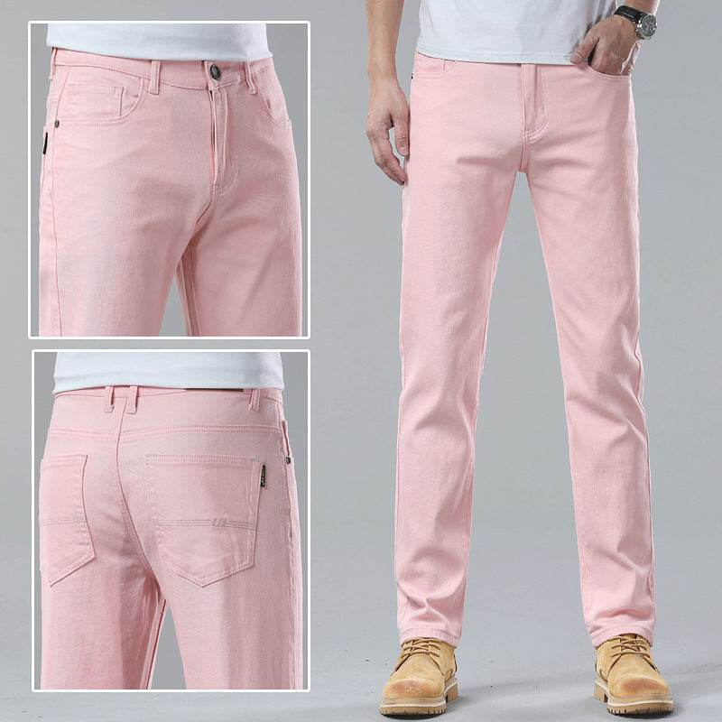 Men Fashion Brands Stretch Slim Fit Skinny Denim Pants jeans Trouser - www.Shopthatapp.com