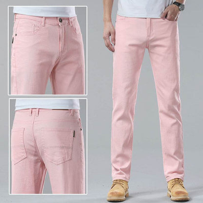 Men Fashion Brands Stretch Slim Fit Skinny Denim Pants jeans Trouser - www.Shopthatapp.com