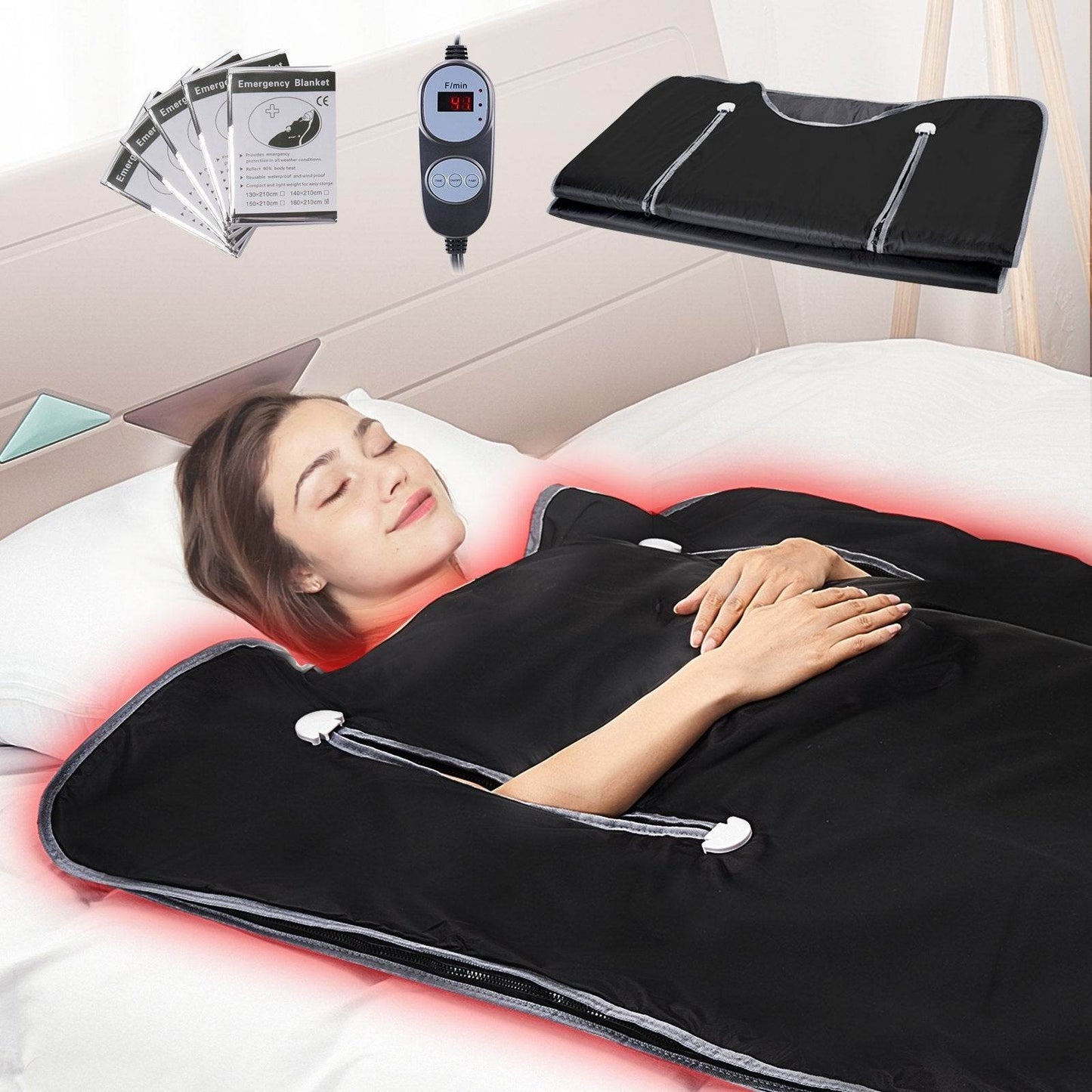 VEVOR Sauna Blanket For Detoxification, Portable Far Infrared Sauna For Home - www.Shopthatapp.com