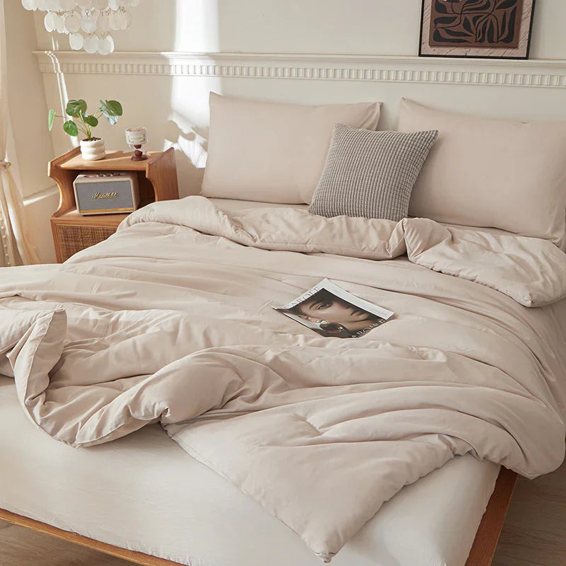 Cross-border Synthetic Quilt Four Seasons Duvet Insert Washed Cotton Brushed Duvet Insert Factory Foreign Trade Wholesale - www.Shopthatapp.com