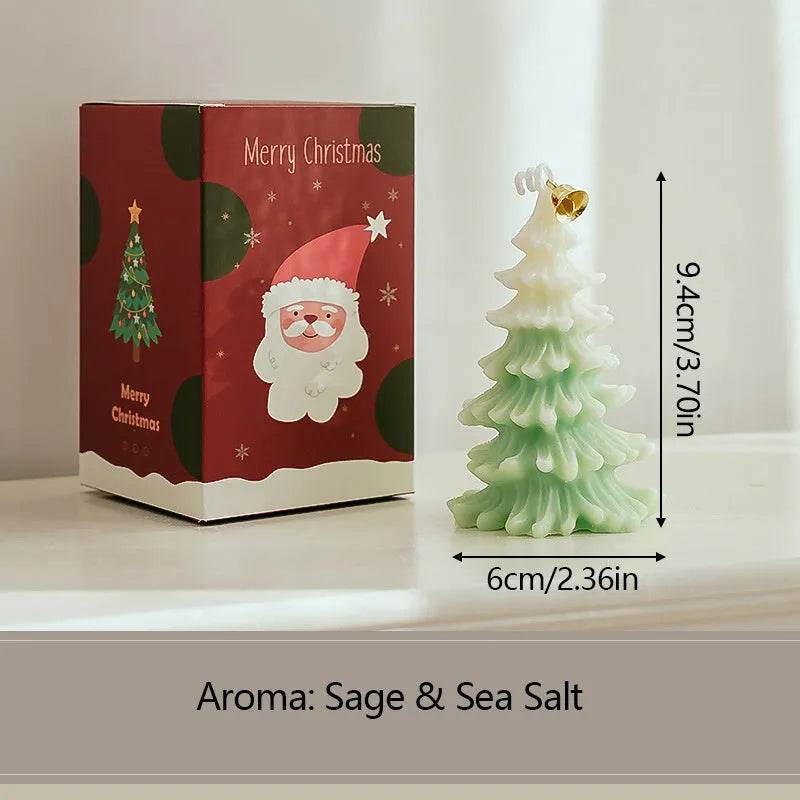 Merry Christmas Candle 3D Xmas Tree Shaped Aromatherapy Candles Ornaments Navidad New Year Party Home Decor Xmas Gift - www.Shopthatapp.com