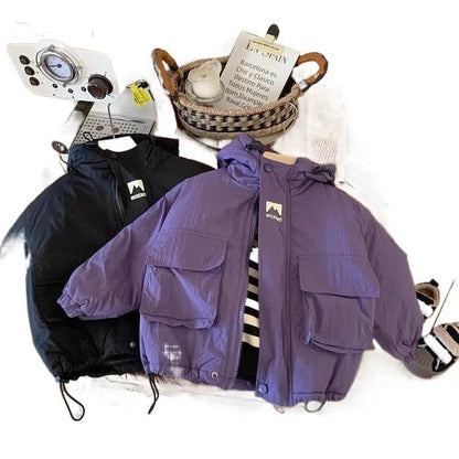 Children Fashion Personality Hoodie Padded Windproof  Winter Coat Jacket Kids - www.Shopthatapp.com