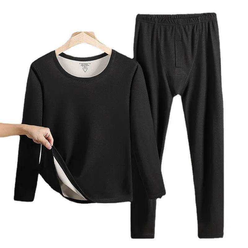 Men's Thermal Underwear Fleece-lined Double-sided Brushed Long John set - www.Shopthatapp.com