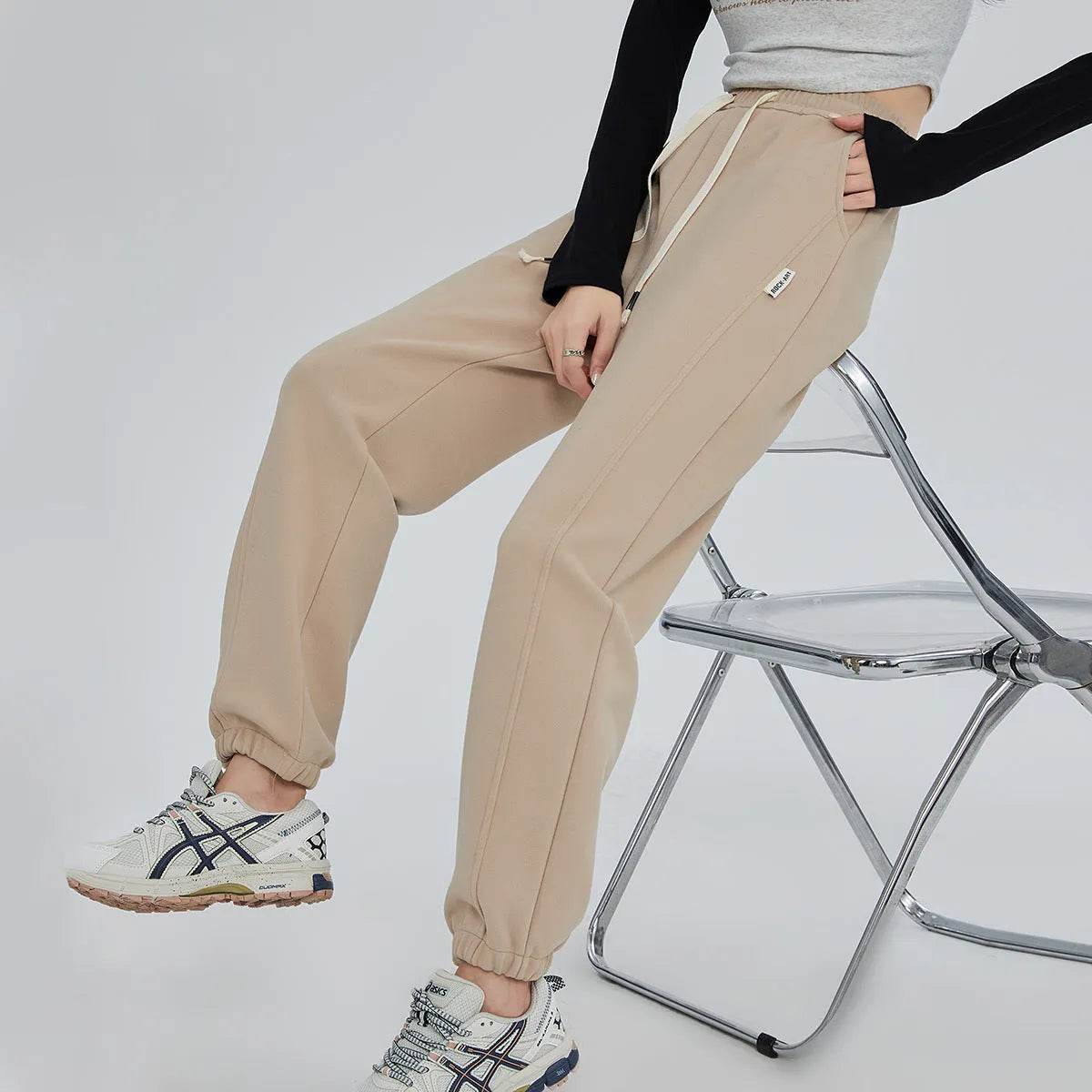 Fleece-lined Thickened Windproof Trousers Casual Pants For Women - www.Shopthatapp.com