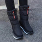 Winter boots New Plus Velvet Thick Cotton Shoes Thermal Middle Tube Waterproof Non-slip Boots - www.Shopthatapp.com