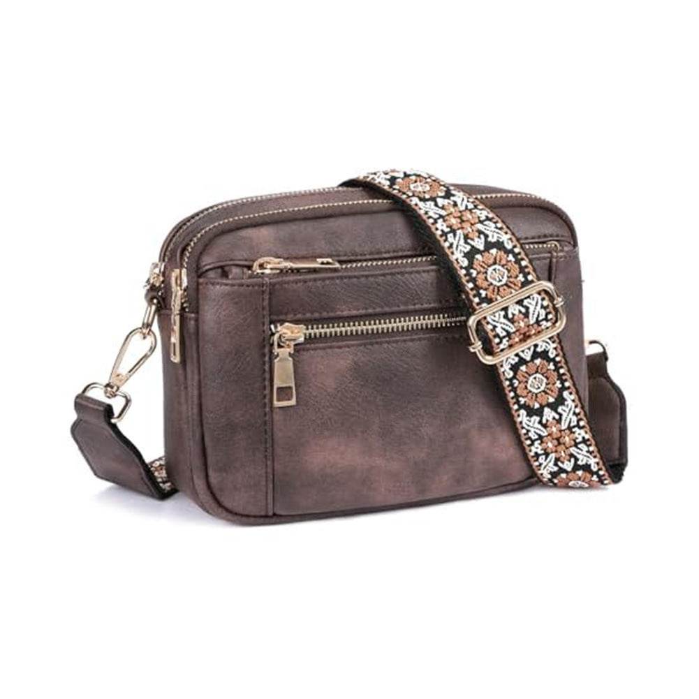 Daily Matching PU Leather Business Commute Zipper Crossbody Bags for women - www.Shopthatapp.com