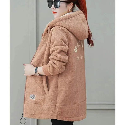 Women’s Faux Fur Coat and Jacket – Warm Autumn Winter Cardigan Wool Coat for Women - www.Shopthatapp.com