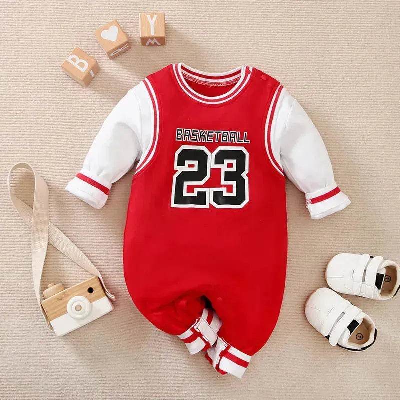 Baby One-piece Spring And Autumn Romper Baseball Uniform cloth - www.Shopthatapp.com