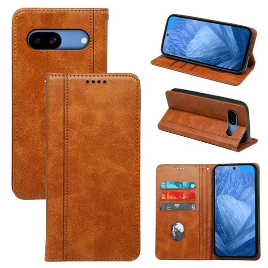 Google Phone Leather Flip Card Holder Phone Case - www.Shopthatapp.com