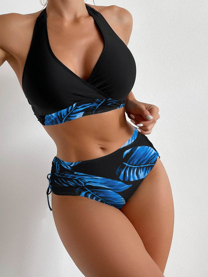 European And American High Waist Halter Bikini Women's Swimsuit - www.Shopthatapp.com