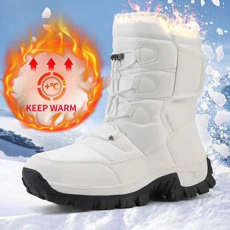 Winter Men And Women Fleece-lined Warm Snow Boots - www.Shopthatapp.com