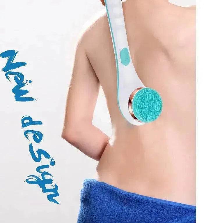 Electric Bath Brush Silicone Back Scrubber USB Rechargeable 2 Speeds Rotating Shower Brush Spa Waterproof Body Cleaning Brush - www.Shopthatapp.com