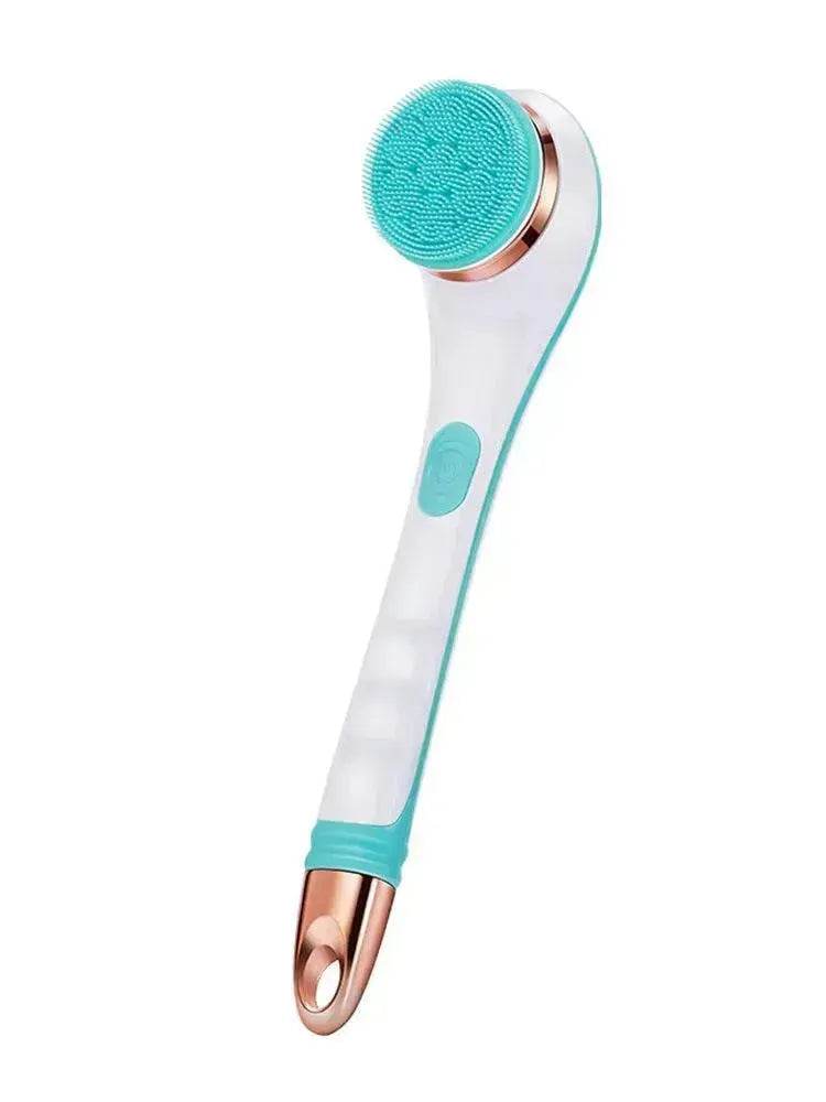 Electric Bath Brush Silicone Back Scrubber USB Rechargeable 2 Speeds Rotating Shower Brush Spa Waterproof Body Cleaning Brush - www.Shopthatapp.com