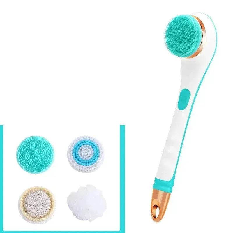 Electric Bath Brush Silicone Back Scrubber USB Rechargeable 2 Speeds Rotating Shower Brush Spa Waterproof Body Cleaning Brush - www.Shopthatapp.com
