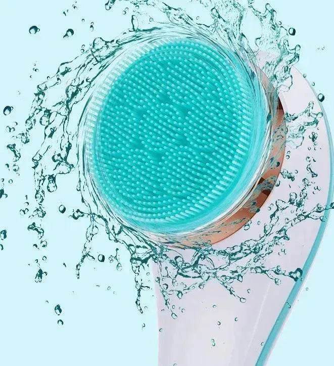 Electric Bath Brush Silicone Back Scrubber USB Rechargeable 2 Speeds Rotating Shower Brush Spa Waterproof Body Cleaning Brush - www.Shopthatapp.com