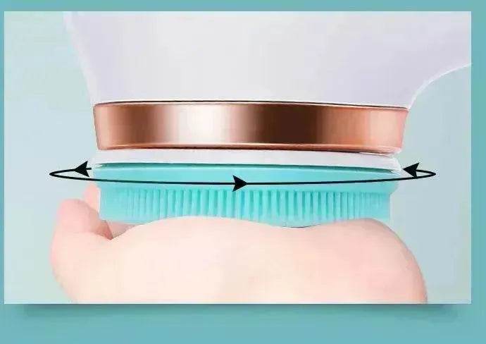 Electric Bath Brush Silicone Back Scrubber USB Rechargeable 2 Speeds Rotating Shower Brush Spa Waterproof Body Cleaning Brush - www.Shopthatapp.com