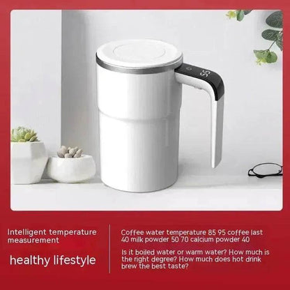 Electric Coffee Mug USB Rechargeable Automatic Magnetic Cup IP67 Waterproof Food-Safe Stainless Steel For Juice Tea Milksha Kitchen Gadgets - www.Shopthatapp.com