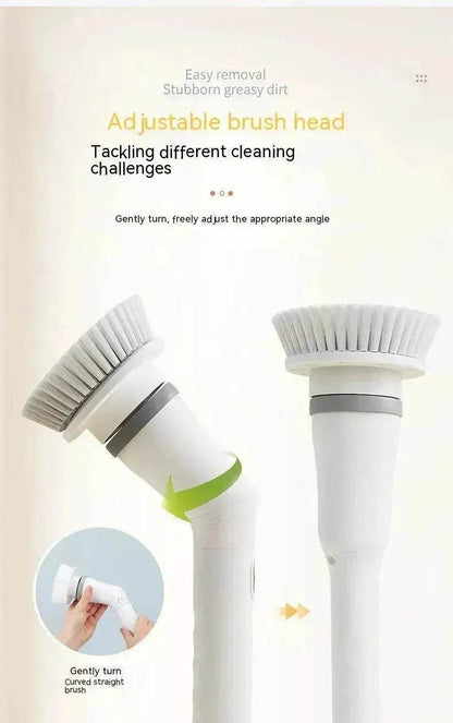 Electric Scrubber Cleaning Wall Long Hadle Elbow Telescopic Multifunction Cleaning Brush - www.Shopthatapp.com