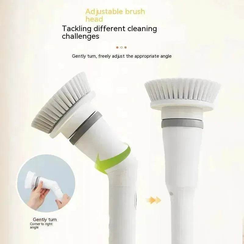 Electric Scrubber Cleaning Wall Long Hadle Elbow Telescopic Multifunction Cleaning Brush - www.Shopthatapp.com