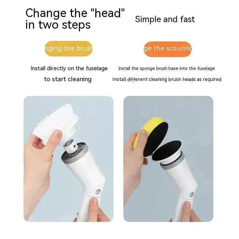 Electric Scrubber Cleaning Wall Long Hadle Elbow Telescopic Multifunction Cleaning Brush - www.Shopthatapp.com