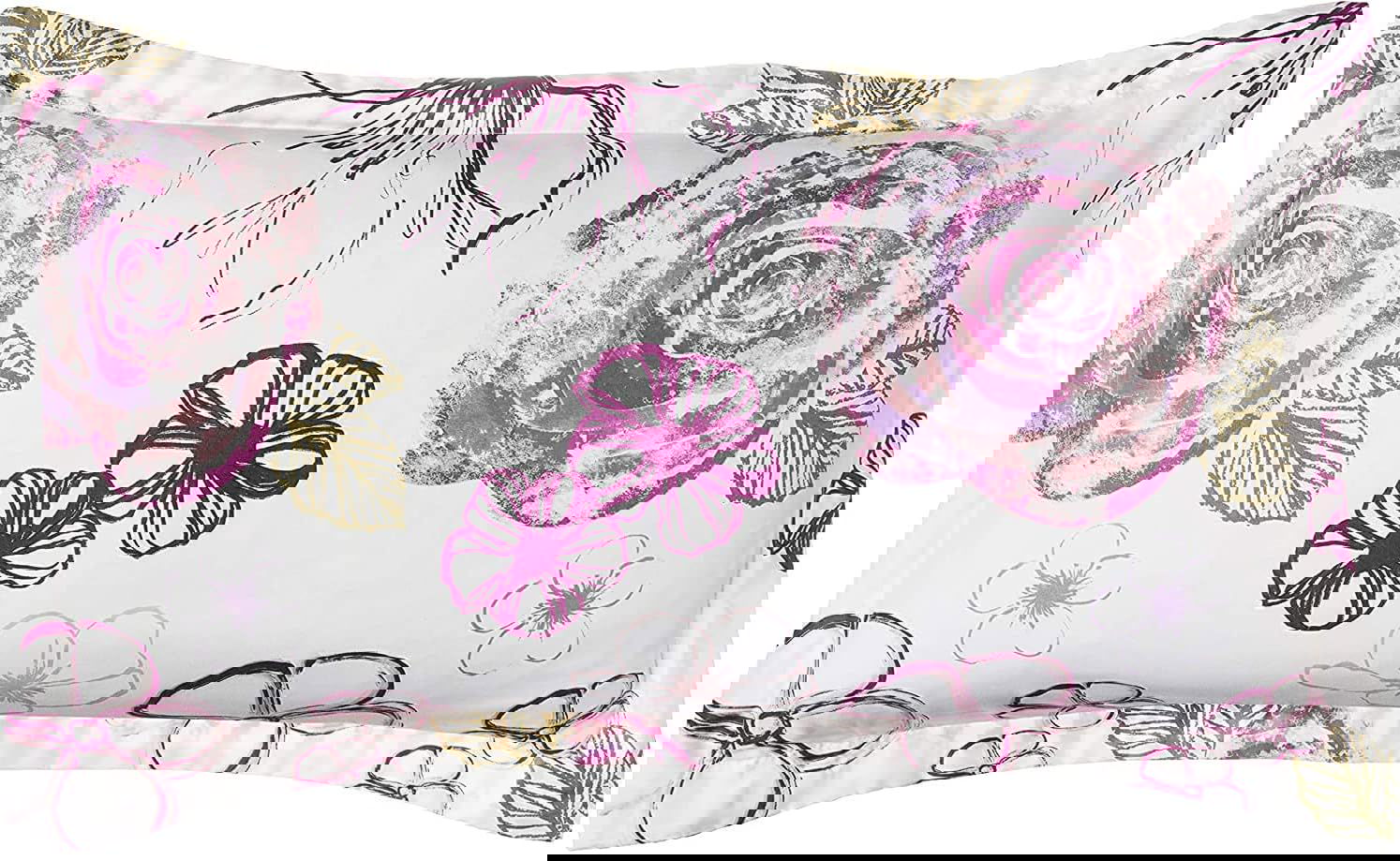 DecoElegance elegant bedroom comforters floral pillowcase with vibrant rose and flower design