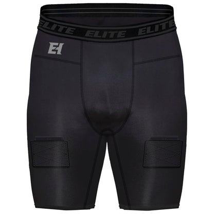 Elite Hockey Compression Jock Short SR - Short ajusté avec coquille - adulte - www.Shopthatapp.com