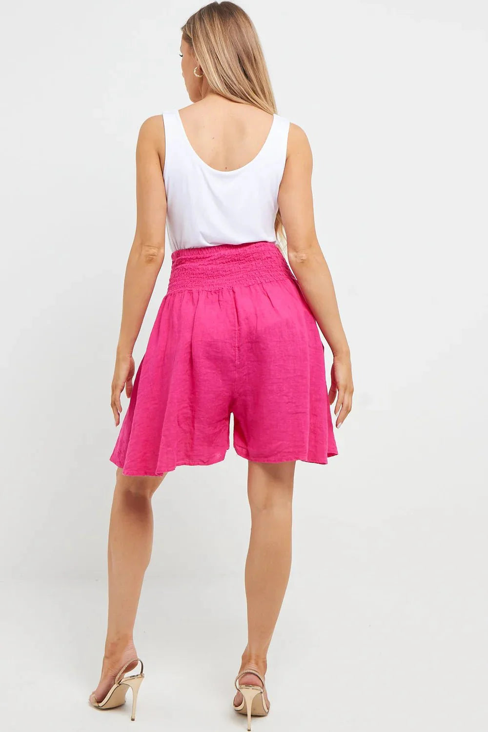 Esme Buttoned Detail Linen Short - www.Shopthatapp.com